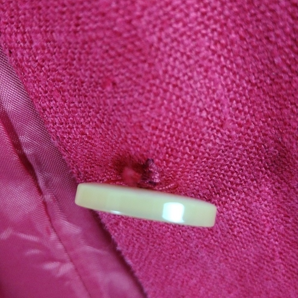 Harve Bernard Petites Pink Linen Long Sleeve Single Breast Button Classic Blazer - Picture 12 of 16